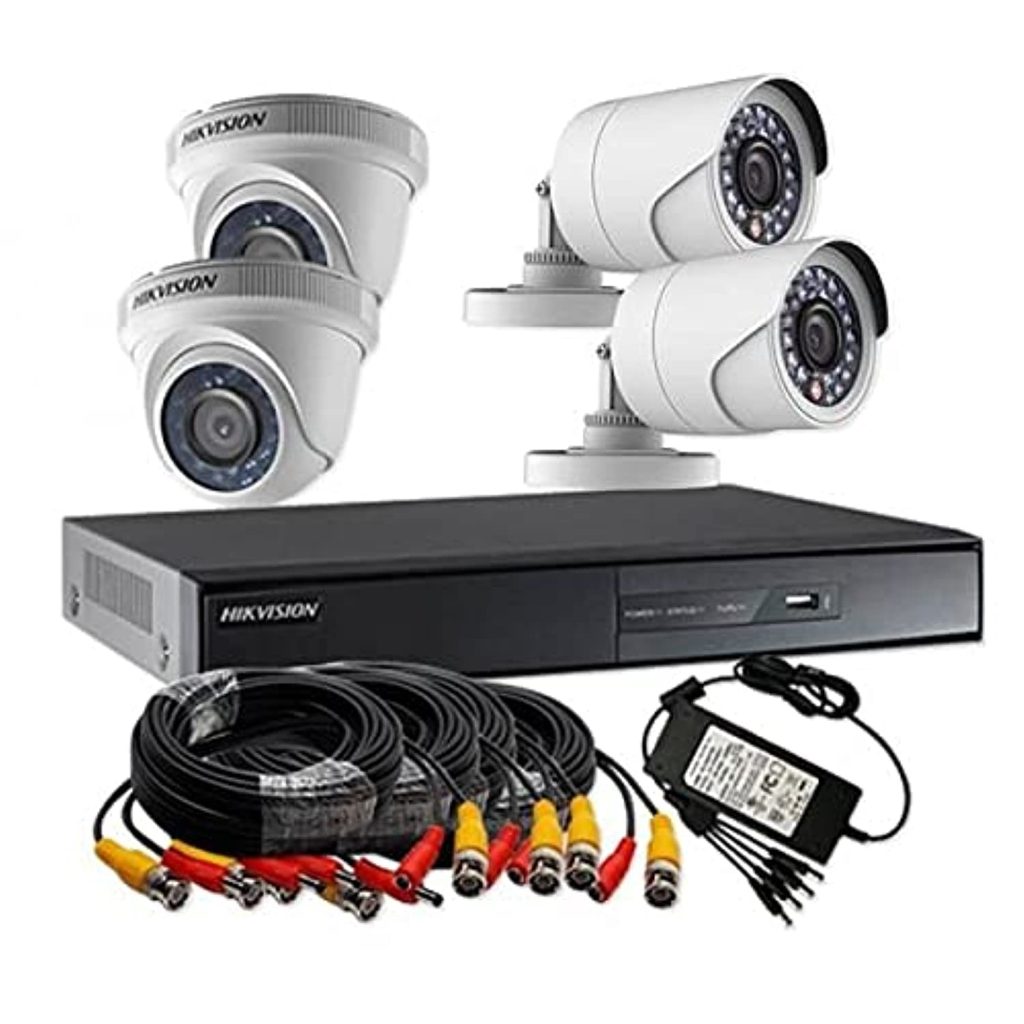 CCTV Camera Dome & Bullet PoE Kit (4cameras & NVR)| cables Installation | Configuration