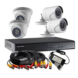 CCTV Camera Dome & Bullet PoE Kit (4cameras & NVR)| cables Installation | Configuration