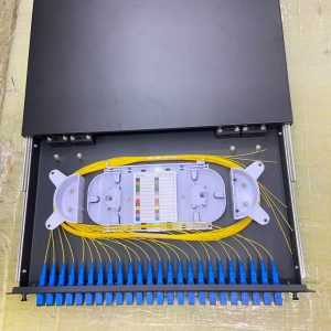 24 Core Fiber Optic Patch Panel | 12 LC Duplex Adapters + 24 LC Pigtails | Single Mode / Multi Mode | Rack-Mount ODF