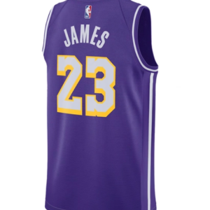 Jordan Los Angeles Lakers LeBron James Dri-FIT NBA 2025/26 Statement Edition Swingman Jersey - Purple
