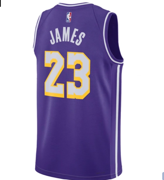 Jordan Los Angeles Lakers LeBron James Dri-FIT NBA 2025/26 Statement Edition Swingman Jersey - Purple