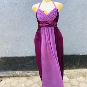 Elegant Purple Strapless Evening Gown prom wedding dress Women dress