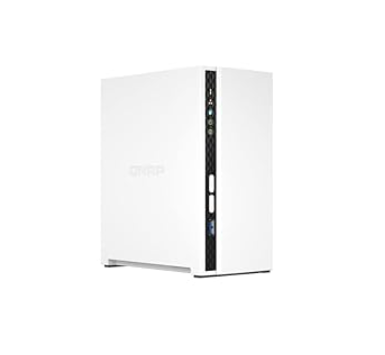 QNAP TS-233-US 2-Bay Desktop NAS – ARM Cortex-A55 Quad-Core, 2GB DDR4 RAM, Diskless, Home & Multimedia Storage