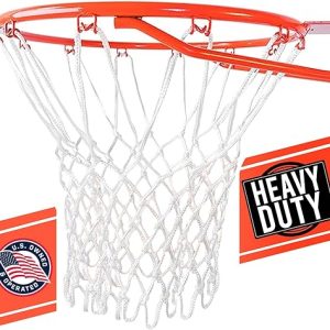 Ultra Sporting Goods Heavy Duty Basketball Net Replacement - All Weather Anti Whip, Fits Standard Indoor or Outdoor Rims - 12 Loops