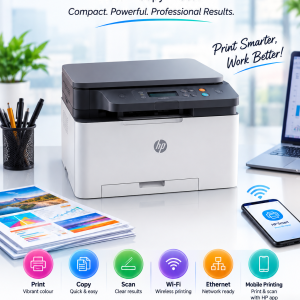 HP Color Laser MFP 178nw (4ZB96A) for Home and Business