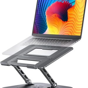 Best AOEVI Adjustable Laptop Stand – 360° Rotating, Foldable Aluminum Desk Stand for 10–16" Laptops