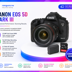 Canon EOS 5D Mark III Camera – With Lens, Battery & Memory Card and camera Bag