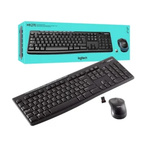 Logitech MK270 Wireless Keyboard and Mouse Combo – 2.4GHz Wireless, Full-Size Keyboard, Reliable & Easy to Use